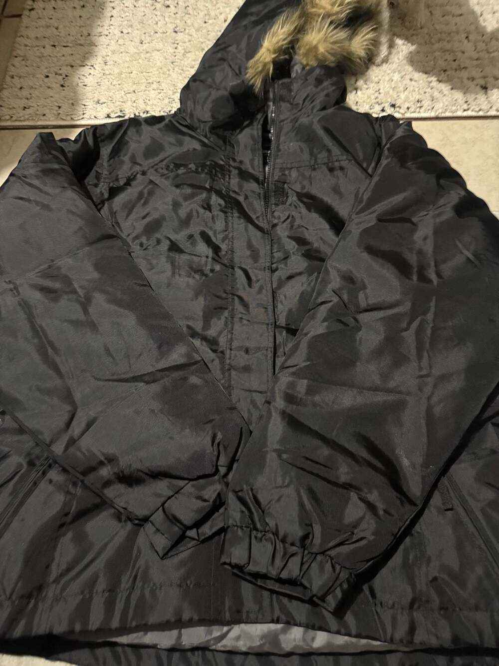 Steve & Barry's Double Down Jacket with Faux Fur Hood
